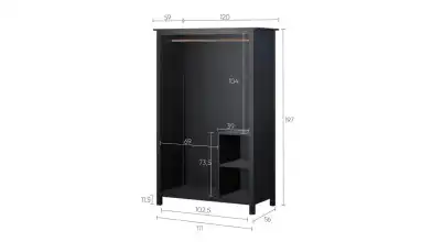 Шкаф с раздвижными дверями Terek, цвет Черный фото - 9 - превью